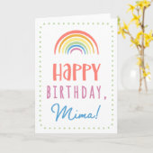 Birthday Kaart voor Mima (Gele Bloem)
