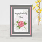 Birthday Kaart voor moeder met Roos (Gele Bloem)