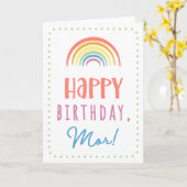 Birthday Kaart voor Mor (Gele Bloem)