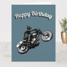 Birthday-kaart voor motorfietsers