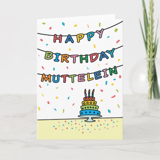 Birthday Kaart voor Mutteleïne (Voorkant)