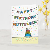 Birthday Kaart voor Mutteleïne (Gele Bloem)