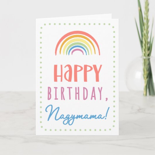 Birthday Kaart voor Nagymama (Voorkant)