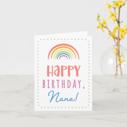 Birthday Kaart voor Nana (Gele Bloem)