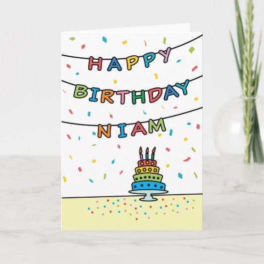 Birthday Kaart voor Niam (Voorkant)