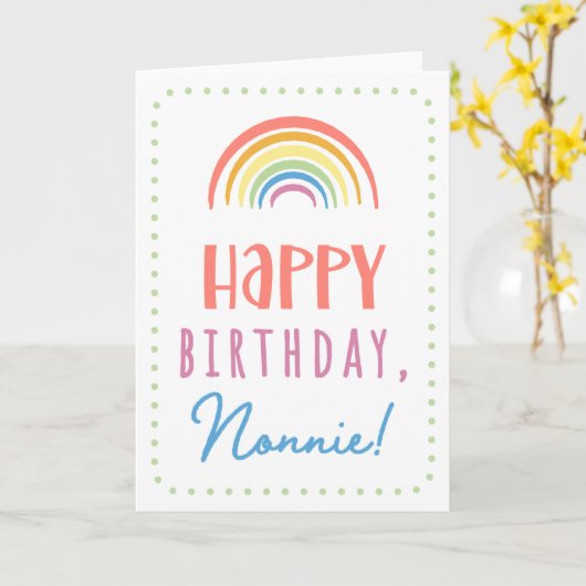 Birthday Kaart voor Nonnie (Gele Bloem)