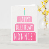 Birthday Kaart voor Nonnie (Gele Bloem)