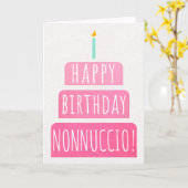 Birthday Kaart voor Nonnuccio (Gele Bloem)