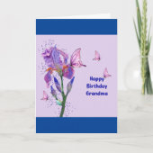 Birthday Kaart voor oma met Iris (Voorkant)