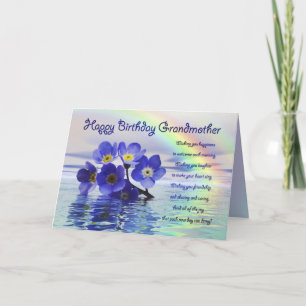 Birthday-kaart voor oma met vergeet me dat ik niet kaart