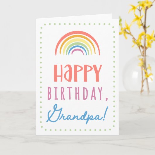 Birthday Kaart voor opa (Gele Bloem)