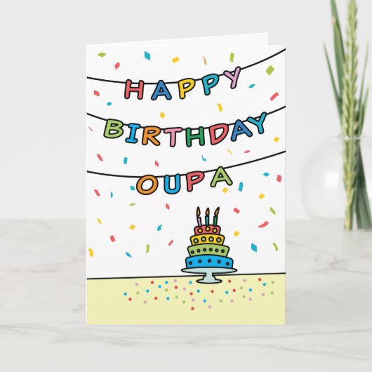 Birthday Kaart voor Oupa (Voorkant)