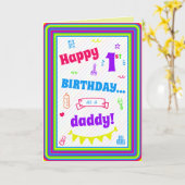 Birthday Kaart voor papa (Gele Bloem)