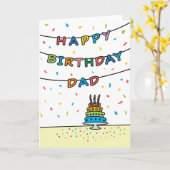 Birthday Kaart voor papa (Gele Bloem)