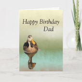 Birthday Kaart voor papa met Mottled Duck (Voorkant)
