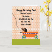 Birthday Kaart voor papa uit Dachund (Gele Bloem)