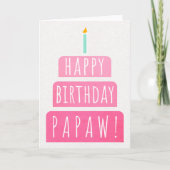 Birthday Kaart voor Papaw (Voorkant)
