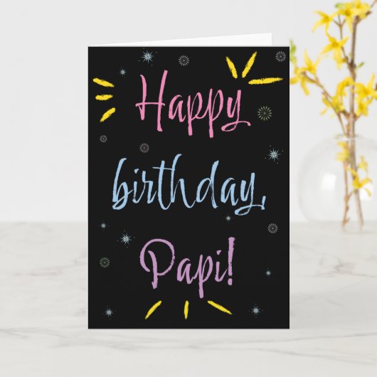 Birthday Kaart voor Papi (Gele Bloem)
