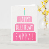 Birthday Kaart voor Pappa (Gele Bloem)