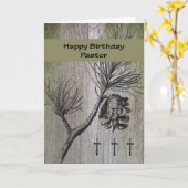 Birthday Kaart voor pastor, religie (Gele Bloem)