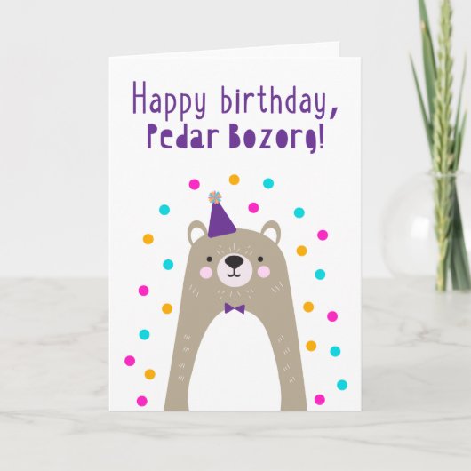 Birthday Kaart voor Pedar Bozorg (Voorkant)