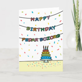 Birthday Kaart voor Pedar Bozorg