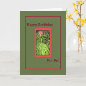 Birthday Kaart voor Pen Pal (Gele Bloem)