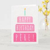 Birthday Kaart voor Père (Gele Bloem)