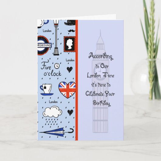 Birthday Kaart voor Persoon in Londen (Voorkant)