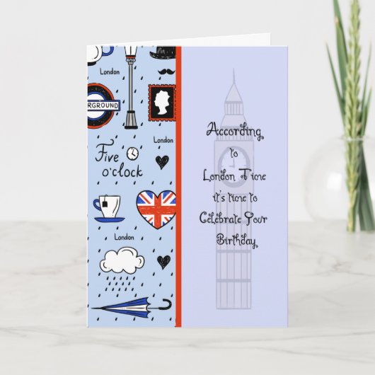 Birthday Kaart voor Persoon in Londen (Voorkant)