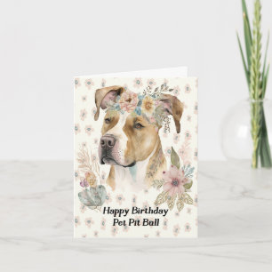 Birthday Kaart voor Pet Pit Bull