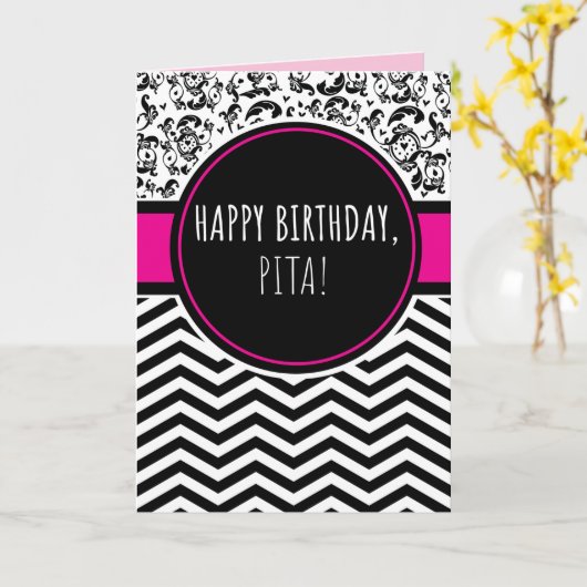 Birthday Kaart voor Pita (Gele Bloem)