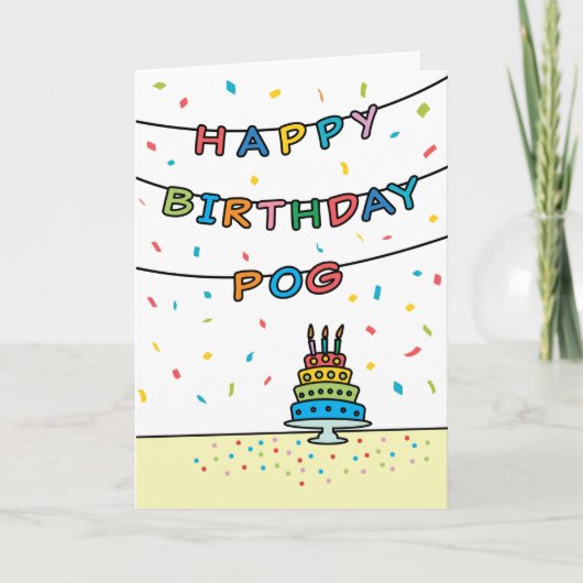 Birthday Kaart voor Pog (Voorkant)