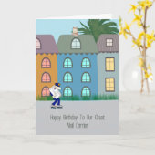 Birthday Kaart voor postbode (Gele Bloem)