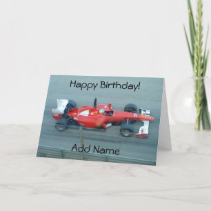Birthday-kaart voor Red Racing Kaart