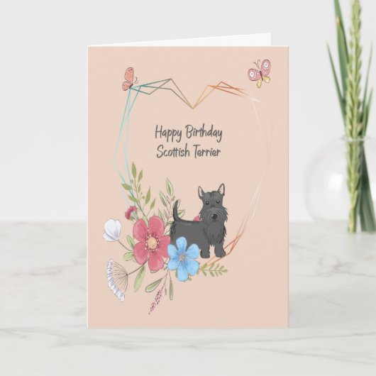 Birthday Kaart voor Scottish Terrier Dog (Voorkant)