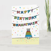 Birthday Kaart voor Seanathair (Voorkant)