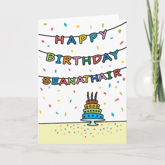 Birthday Kaart voor Seanathair (Voorkant)