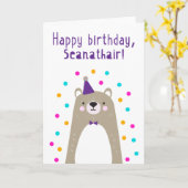 Birthday Kaart voor Seanathair (Gele Bloem)