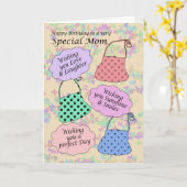 Birthday-kaart voor tante, handtas met handtas voo kaart (Gele Bloem)