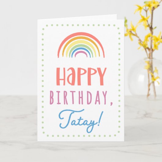 Birthday Kaart voor Tatay (Gele Bloem)