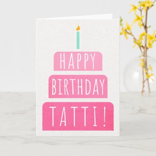 Birthday Kaart voor Tatti (Gele Bloem)