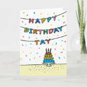 Birthday Kaart voor Tay (Voorkant)
