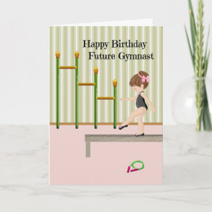 Birthday Kaart voor Toekomstige Gymnast