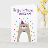 Birthday Kaart voor Tutu Kāne (Gele Bloem)