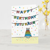 Birthday Kaart voor Tutu Kāne (Gele Bloem)