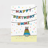 Birthday Kaart voor Ummi (Voorkant)