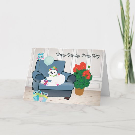 Birthday Kaart voor uw kat (Voorkant)