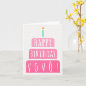 Birthday Kaart voor Vovô (Gele Bloem)
