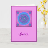 Birthday-kaart voor vrede en liefde kaart (Gele Bloem)